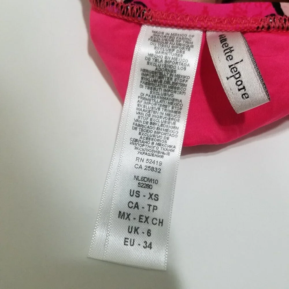 Nanette Lepore Open Back One Piece Swimsuit Size XS